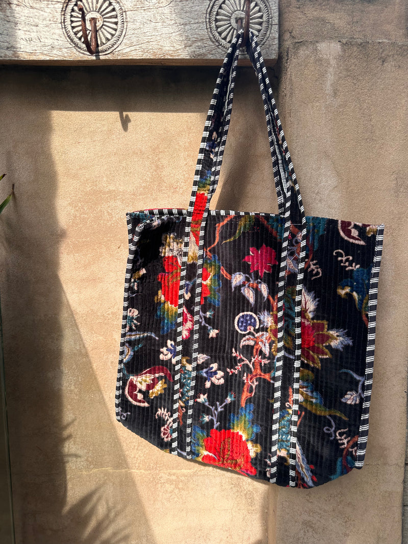 Luxe Velvet Bag dark floral