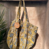 PRINTED Kantha Bag YELLOW