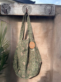 PRINTED Kantha Bag GREEN