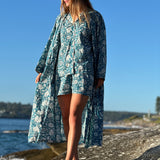 Indian Cotton Pjs - Blue Paisley