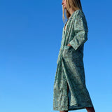 Indian Cotton Robe -AQUA dreams