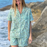 Indian Cotton Pjs - AQUA dreams