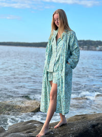 Indian Cotton Pjs - AQUA dreams