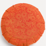 Meditation Cushions - vintage kantha orange