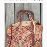 Digital print Kantha bag - pinks