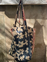 Vintage Kantha BLUE FLORAL